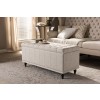 Baxton Studio BBT3137-OTTO-Beige-H1217-3 Kaylee Modern Classic Beige Fabric Upholstered Button-Tufting Storage Ottoman Bench