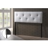 Baxton Studio BBT6432-White-HB-Full Dalini Faux Leather Headboard with Faux Crystal Buttons
