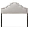 Baxton Studio BBT6567-Greyish Beige-King HB Rita Upholstered King Size Headboard
