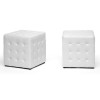 Baxton Studio BH-5589-WHITE-OTTO Siskal Modern Cube Ottoman