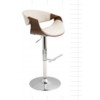 LumiSource BS-CURVO WL+CR Curvo Barstool with Swivel in Walnut Cream