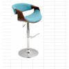 LumiSource BS-CURVO WL+TL Curvo Barstool with Swivel in Walnut Teal