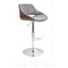 LumiSource BS-FBZZ WL+GY Fabrizzi Barstool with Swivel in Walnut Grey