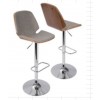 LumiSource BS-SER WL+GY Serena Barstool Walnut Wood in Grey
