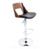 LumiSource BS-VLNCI WL+BK Valencia Barstool with Swivel in Walnut Black