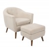 LumiSource C2-AH-RKWL BG Rockwell Chair with Ottoman in Beige