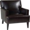 Office Star Carrington Arm Club Chair Espresso Eco Leather CAR51A-EBD