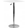 Flash Furniture CH-1-GG 23.75" Square Adjustable Height White Wood Table