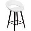 Flash Furniture CH-152551-WH-VY-GG Kelsey Series 24" High Contemporary White Vinyl Counter Height Stool
