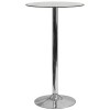 Flash Furniture CH-3-GG 23.75" Round Glass Table with 41.75"H Chrome Base