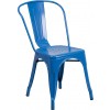 Flash Furniture CH-31230-BL-GG Blue Metal Indoor-Outdoor Stackable Chair