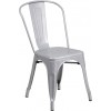 Flash Furniture CH-31230-SIL-GG Silver Metal Indoor-Outdoor Stackable Chair