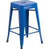 Flash Furniture CH-31320-24-BL-GG Backless Metal Barstool in Blue