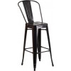 Flash Furniture CH-31320-30GB-BQ-GG Antique Metal Bar Stool in Black