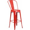 Flash Furniture CH-31320-30GB-RED-GG Metal Bar Stool in Red