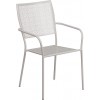 Flash Furniture CO-2-SIL-GG Light Steel Patio Chair in Gray
