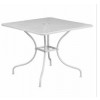 Flash Furniture CO-6-WH-GG 35.5" Steel Patio Table in White (Default)