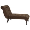 Office Star Curves Tufted Chaise Lounge Chocolate Velvet CVS72-C12