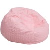 Flash Furniture Oversized Light Pink Dot Bean Bag Chair DG-BEAN-LARGE-DOT-PK-GG