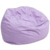 Flash Furniture Oversized Lavender Dot Bean Bag Chair DG-BEAN-LARGE-DOT-PUR-GG