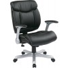 Office Star Work Smart Executive Eco Leather Chair in Silver/Black ECH8967R5-EC3