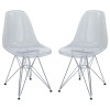 Modway EEI-1261-CLR Paris Dining Side Chair Set of 2 in Clear