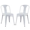 Modway EEI-1301-WHI Reception Dining Side Chair Set of 2 in White