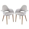 Modway EEI-1329-LGR Taupe Dining Armchair Set of 2 in Light Gray