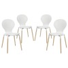 Modway EEI-1369-WHI Path Dining Chair Set of 4 in White