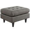 Modway EEI-1667-GRA Empress Upholstered Ottoman in Granite