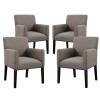 Modway EEI-1679-GRY Chloe Armchair Set of 4 in Gray