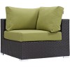 Modway EEI-1840-EXP-PER Convene Outdoor Patio Corner in Espresso Peridot