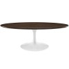 Modway EEI-2020-WAL Lippa 48" Oval-Shaped Walnut Coffee Table in Walnut