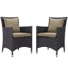 Modway EEI-2188-EXP-MOC-SET Convene 2 Piece Outdoor Patio Dining Set in Espresso Mocha