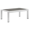 Modway EEI-2268-SLV-GRY Shore Outdoor Patio Aluminum Coffee Table in Silver Gray