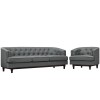Modway EEI-2450-GRY-SET Coast Living Room Set Set of 2 in Gray