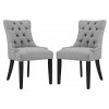 Modway EEI-2743-LGR-SET Regent Set of 2 Fabric Dining Side Chair in Light Gray