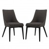 Modway EEI-2745-BRN-SET Viscount Set of 2 Fabric Dining Side Chair in Brown
