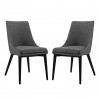 Modway EEI-2745-GRY-SET Viscount Set of 2 Fabric Dining Side Chair in Gray
