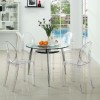 Modway EEI-908-CLR Casper Dining Chairs Set of 4 in Clear