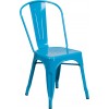 Flash Furniture ET-3534-CB-GG Crystal Metal Chair in Blue