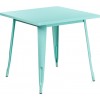 Flash Furniture ET-CT002-1-MINT-GG Mint Metal Indoor Table in Mint