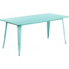 Flash Furniture ET-CT005-MINT-GG Rectangular Mint Metal Table in Mint