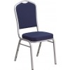 Flash Furniture FD-C01-S-2-GG Banquet Stack Chair in Navy Blue
