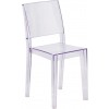 Flash Furniture FH-121-APC-GG Phantom Series Transparent Stacking Side Chair in Clear