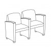 Lesro Savoy G2403G4 Two Seater with Center Arms 
