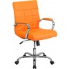 Flash Furniture GO-2240-ORG-GG Mid-Back Vinyl Office Chair in Orange