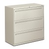 HON 3-Drawer Lateral File 42" x 19-1/4" x 40-7/8" Light Gray HON793LQ
