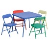 Flash Furniture Kids Colorful 5 Piece Folding Table and Chair Set JB-9-KID-GG