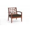 Wholesale Interiors Jennifer Lounge Chair-109-663-Dark Brown Jennifer Modern Lounge Chair With Dark Brown Fabric Seat